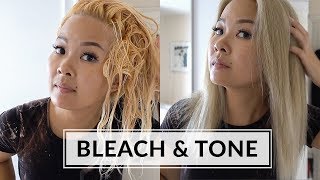 BLEACH amp TONE HAIR AT HOME  Wella T14 [upl. by Lede17]