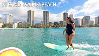 SURF WAIKIKI  RAW POV Surfing at Canoes in Hawaii [upl. by Goggin802]