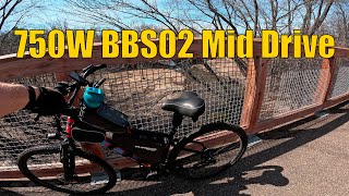 Leisurely EBike Ride  750W BBS02 Mid Drive [upl. by Lew37]