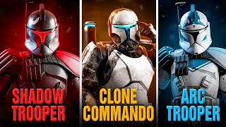 EVERY SINGLE Elite Clone Trooper TypeVariant Explained [upl. by Milks]