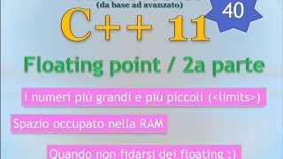 Nuovo Corso C11 ITA 40 tipi floating point  SECONDA PARTE [upl. by Dehlia386]