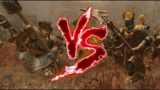 Hammerers Grudge Settlers VS Chosen Great Weapons Total War Warhammer 3 [upl. by Jann]