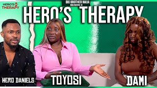 TOYOSI AND DAMI TAMI fight on Heros Therapy  Big brother naija Hero Daniels [upl. by Twitt]