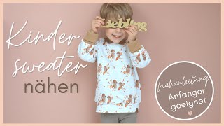 🧵Kindershirt nähen in 30 Minuten Sweater Paule  Nähanleitung für Anfänger  handmadebyanni [upl. by Fishman]