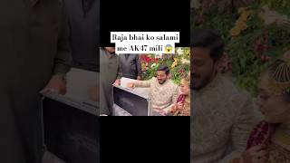 Rajab bhai ko  AK47 Salami  me mili 😱🙉 rajabfamliy Ak47Gun shortviral [upl. by Aurelia]