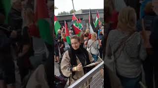 PRO PALESTINE PROTEST AT THE LABOUR PARTY CONFERENCE IN LIVERPOOL [upl. by Ahsenik]