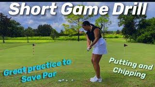 An Easy Up And Down Drill To Better Your Short Game ⛳️ [upl. by Silden30]