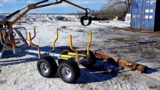 Range Road RR701 ATV Log Trailer with Hydraulic forwarder crane [upl. by Anele]