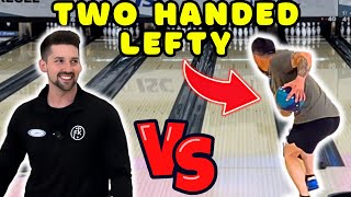 Ridiculous 2 HANDED LEFTY Match Against 220 Average Bowler [upl. by Acinemod]