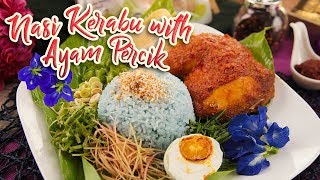 How To Make Nasi Kerabu with Ayam Percik  Share Food Singapore [upl. by Sorensen721]