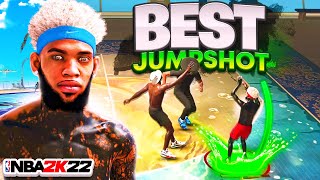 BEST JUMPSHOT in NBA 2K22 100 GREEN WINDOW  FASTEST JUMPER [upl. by Anar]