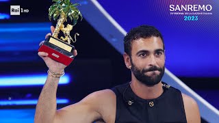 Sanremo 2023  Marco Mengoni vince la 73esima edizione del Festival con Due vite [upl. by Araec]