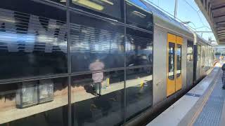 Tanagra set T75  T64 passing Strathfield station Platform 7 [upl. by Schug]