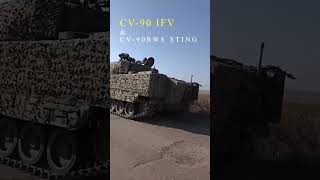 CV90 Sting and CV90 IFV Spotted with Anti Thermal Camouflage [upl. by Eselahs763]