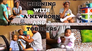 MY REALISTIC MORNING ROUTINE AS A NEW MOM OF 3 [upl. by Mylor646]