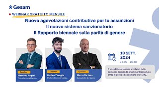 WEBINAR NOVITA DOPO LA RIPRESA ESTIVA [upl. by Gnaw]