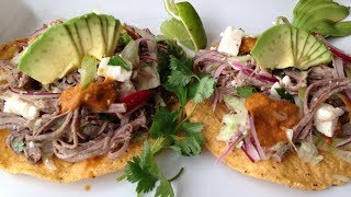 Tostadas De Salpicon De Res Deliciosa Receta [upl. by Hairakcaz]