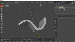 Blender Bend Object using Curve Modifier Blender 28 [upl. by William804]