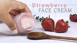 DIY Strawberry Face Cream  How to make a Simple Face Moisturizer Formula  ft Oslove Organics [upl. by Nerad]