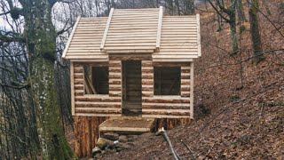 The construction of the house in the forest continues Part 2 [upl. by Therese]