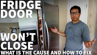 Refrigerator Door Not Closing Automatically Easy Fix  Fridge Door Wont Close Itself Stays Ajar [upl. by Azilem]