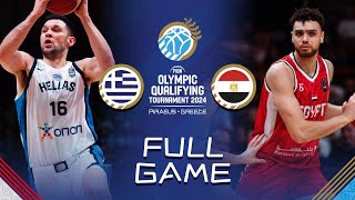 Greece v Egypt  Full Basketball Game  FIBA Olympic Qualifying Tournament 2024  Greece [upl. by Nnahteb583]