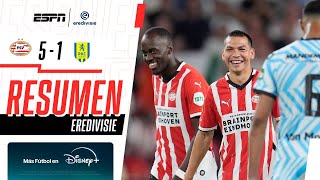 Resumen I PSV Eindhoven 51 Waalwijk I Eredivisie I Doblete del Chucky en el debut granjero [upl. by Notac]