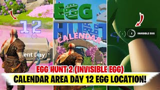 Fortnite Egg Hunt 2 INVISIBLE EGG Calendar Eggs DAY 12  INVISIBLE EGG Location Fortnite [upl. by Annasiul]