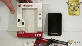 Transcend 25A3 External USB 3 0 Portable HDD Overview and Benchmarks [upl. by Nosreme]