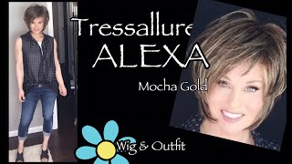 Tressallure ALEXA Wig Review  Mocha Gold  AFFORDABLE WIG  My THRIFT Haul [upl. by Annaihs]