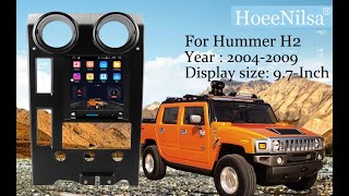 for Hummer H2 20042009 Android Radio Tesla Style IPS Touch Screen Stereo with Carplay Android Auto [upl. by Aneekal365]