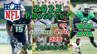 TJ Johnson 2022 NFL Prospect Defensive Lineman  Senior Highlights Marshall  ESPN  Undisputed Spit [upl. by Allit]