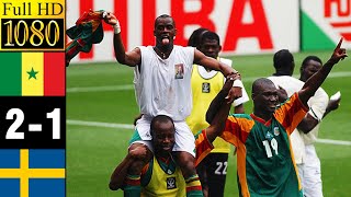 Senegal 21 Sweden World Cup 2002  Full highlight  1080p HD  Henri Camara [upl. by Annoit]