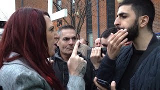 ALI DAWAH CONFRONTS BRITAIN FIRST  KICKS OFF [upl. by Schroer]