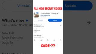 New Update All New Cheat Codes in Indian bike driving 3d Indian bike driving 3d new update shorts [upl. by Ezana]