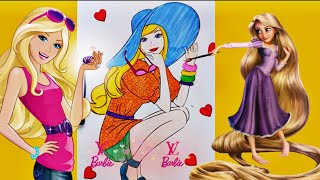 Coloring Gabbys Dollhouse Barbie amp True Magic Ink Coloring amp Activity Game Books Imagine InkNCS [upl. by Columbine431]