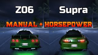 Chevrolet Corvette Z06 vs Toyota Supra  Need for Speed Carbon Drag Race [upl. by Areit]