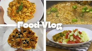 Food vlog🍔  easy pasta pizza chickpea rice chana chawal  food and plans [upl. by Naor340]