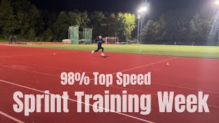 98 Top Speed  Sprint Training Week  Breaking 7 7 [upl. by Rodnas]