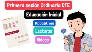 PASO A PASO PRIMERA SESIÓN ORDINARIA DE CONSEJO TÉCNICO ESCOLAR  EDUCACIÓN INICIAL [upl. by Odracer]