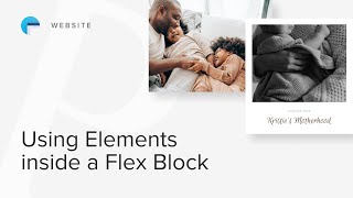 Using Elements inside a Flex Block  Flex Editor by Pixieset Website tutorial [upl. by Obeng]