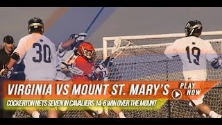 Virginia vs Mount St Marys  2014 Laxcom College Highlights [upl. by Leonid]