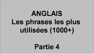 Débutants cours danglais 1000 phrases les plus utilisées  pt4 [upl. by Drofnas130]