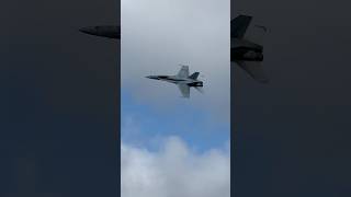 CF18 Photo Pass and Afterburners f18 hornet loud rcaf100 power sound military [upl. by Asreht]