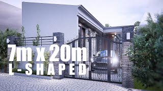 7mx20m Lshaped house  Full tour  Floor layout [upl. by Eahsan]