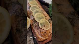 The Best Ever Salmon Grilled on a Cedar Plank SHORTS [upl. by Amor]