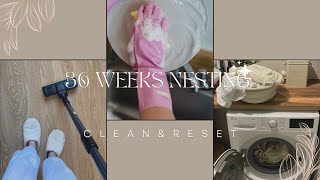 36 weeks pregnant “ nesting”cleaning amp reset [upl. by Nirahs]