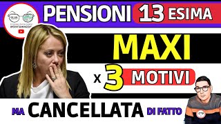 PENSIONI 💶 TREDICESIMA 2023 MAXI CANCELLATA ❗ BONUS 155€  DOPPIA RIVALUTAZIONE 176€ ARRETRATI [upl. by Terrab692]