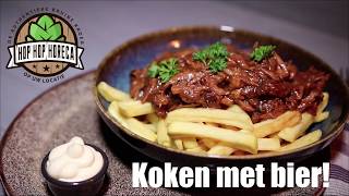 Koken met bier  Stoofvlees Westmalle Dubbel [upl. by Lux]