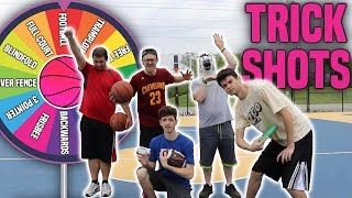 HARDEST SPIN THE WHEEL OF BASKETBALL TRICKSHOTS MINI GAME [upl. by Nata]